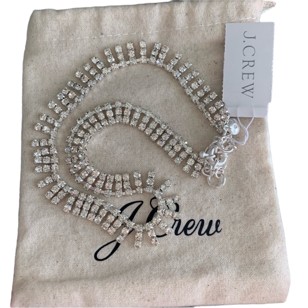 NWT J. Crew Sparkle Crystal Collar Necklace BEAUTIFUL
